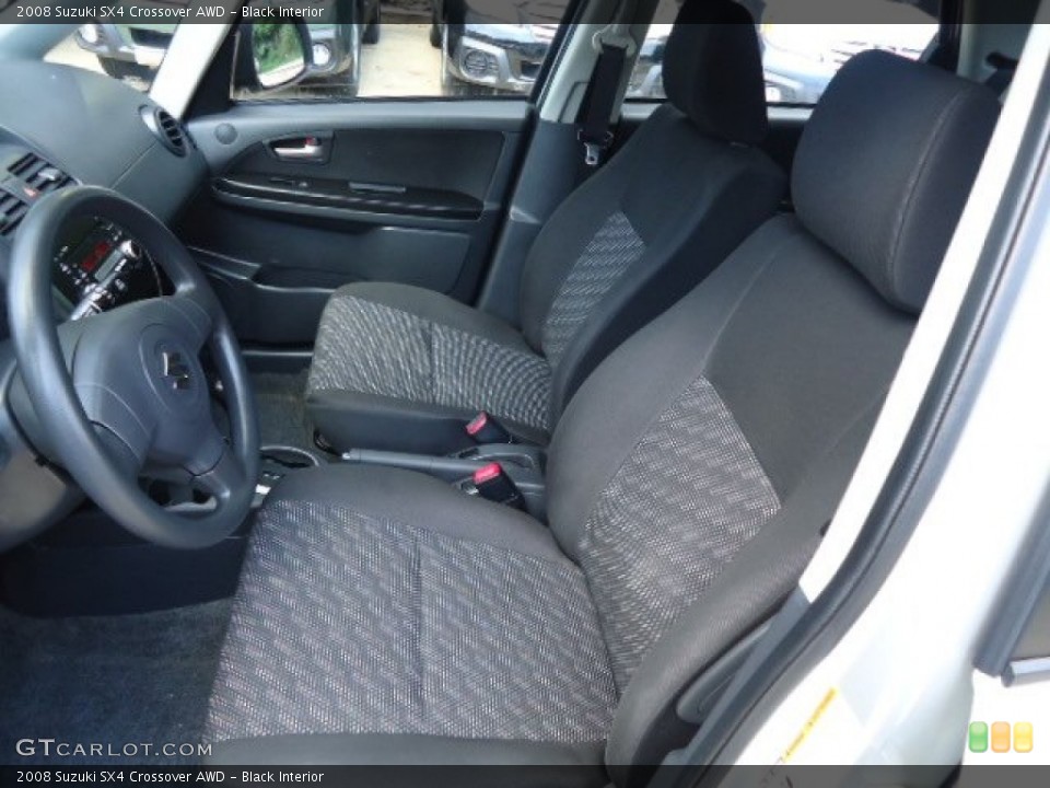 Black Interior Front Seat for the 2008 Suzuki SX4 Crossover AWD #69850652