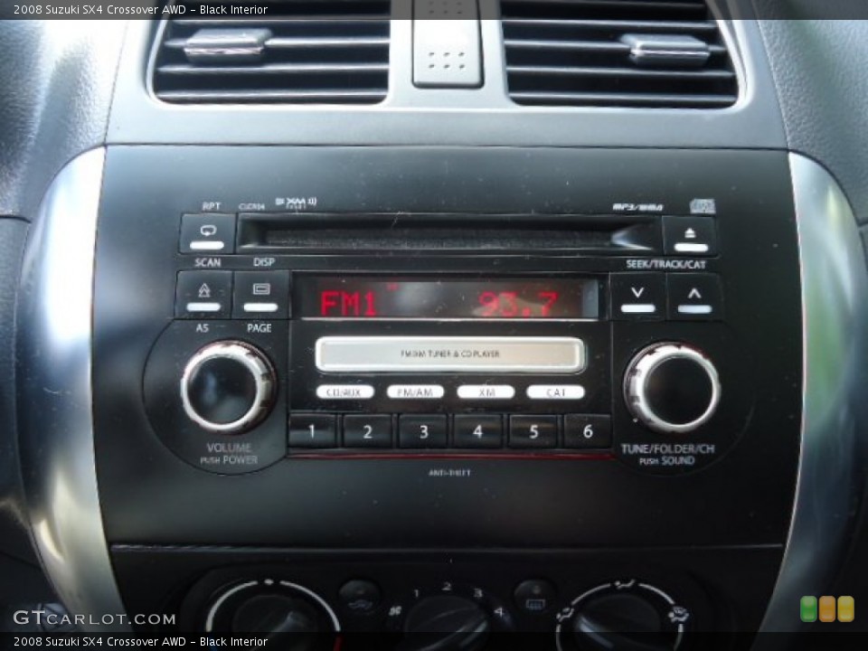 Black Interior Audio System for the 2008 Suzuki SX4 Crossover AWD #69850702