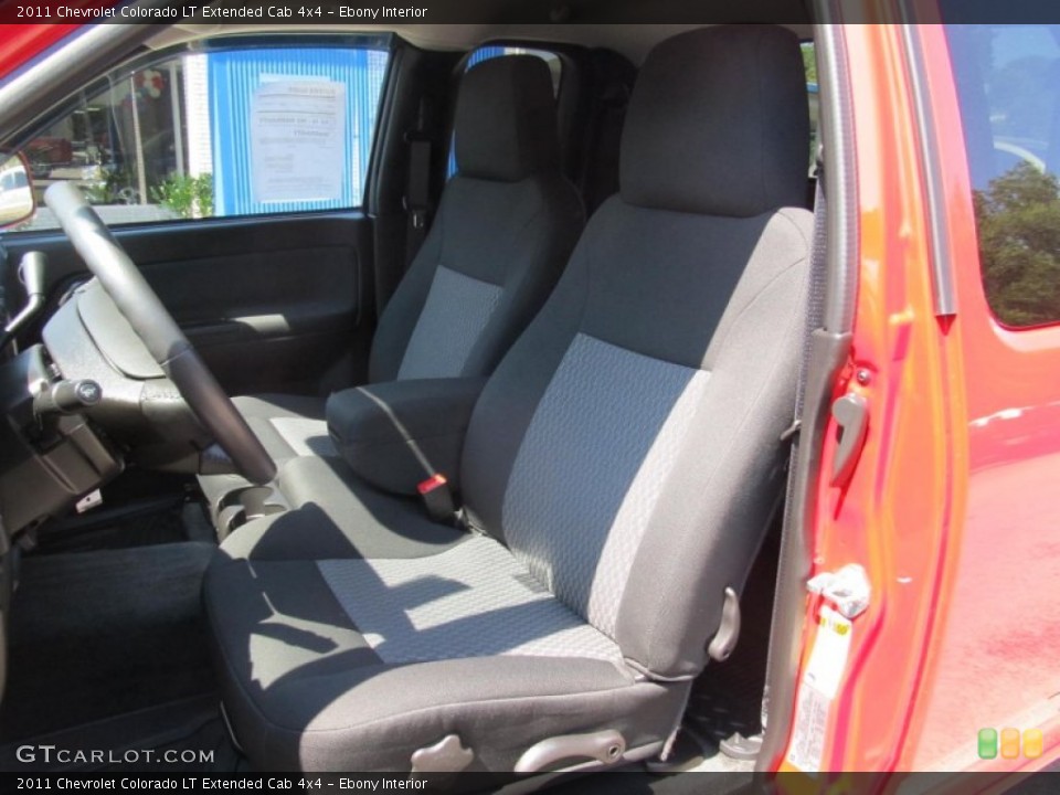 Ebony Interior Front Seat for the 2011 Chevrolet Colorado LT Extended Cab 4x4 #69852028