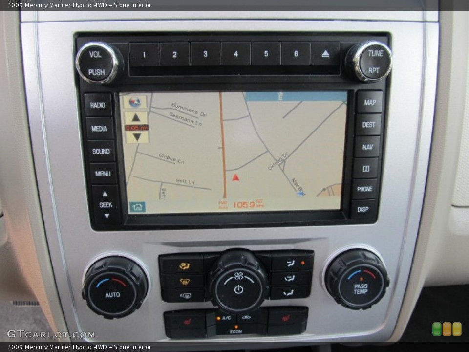 Stone Interior Navigation for the 2009 Mercury Mariner Hybrid 4WD #69852736