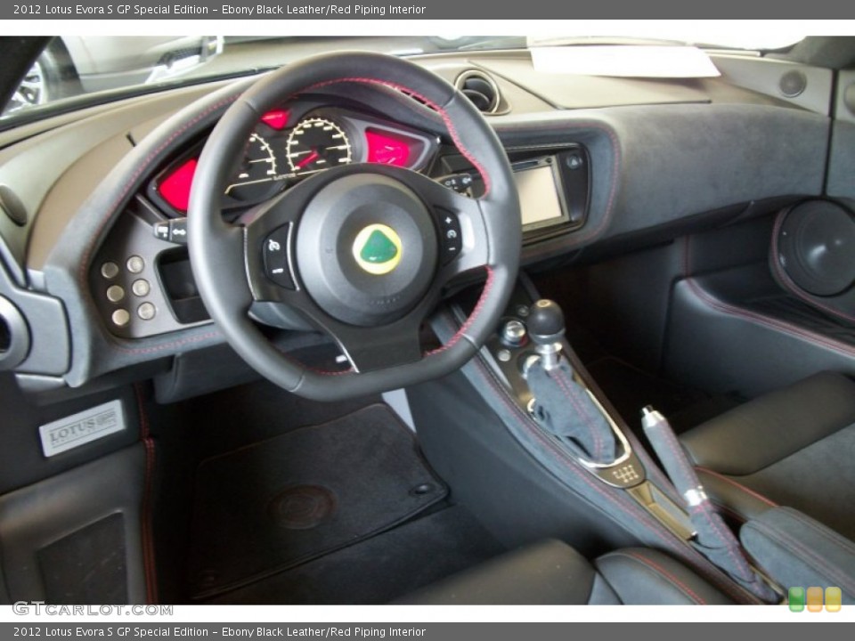 Ebony Black Leather/Red Piping 2012 Lotus Evora Interiors