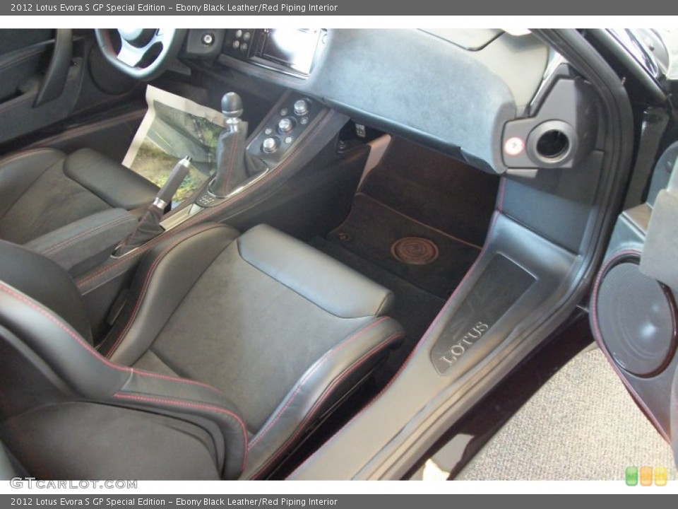 Ebony Black Leather/Red Piping Interior Photo for the 2012 Lotus Evora S GP Special Edition #69853114