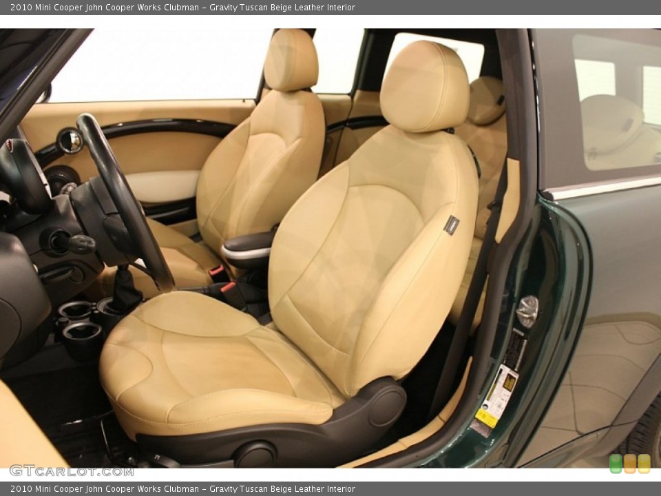 Gravity Tuscan Beige Leather Interior Front Seat for the 2010 Mini Cooper John Cooper Works Clubman #69854215