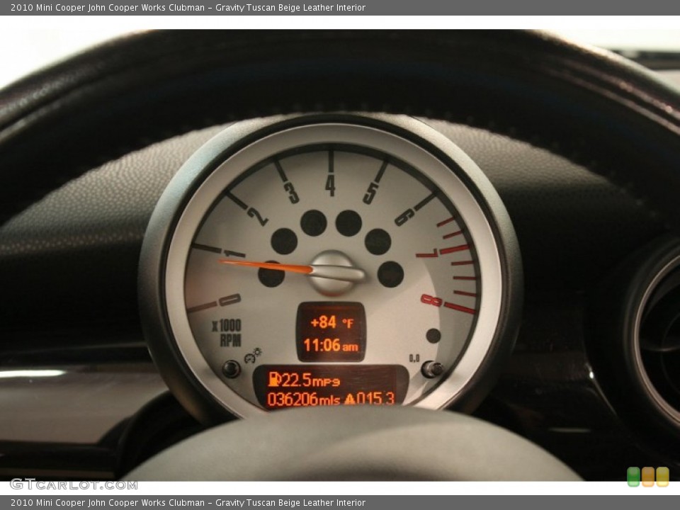Gravity Tuscan Beige Leather Interior Gauges for the 2010 Mini Cooper John Cooper Works Clubman #69854250