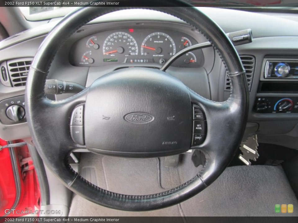 Medium Graphite Interior Steering Wheel for the 2002 Ford F150 XLT SuperCab 4x4 #69854872
