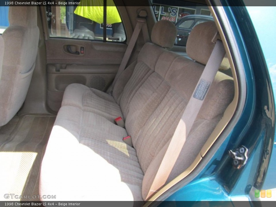 Beige Interior Rear Seat for the 1998 Chevrolet Blazer LS 4x4 #69855007