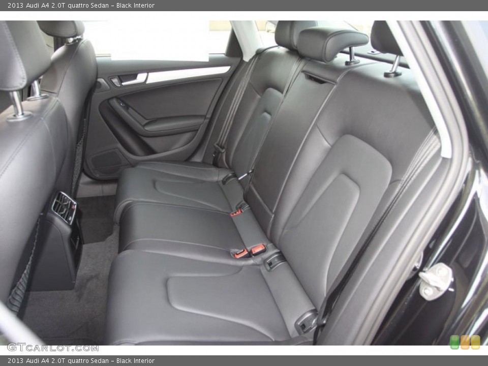 Black Interior Rear Seat for the 2013 Audi A4 2.0T quattro Sedan #69858916