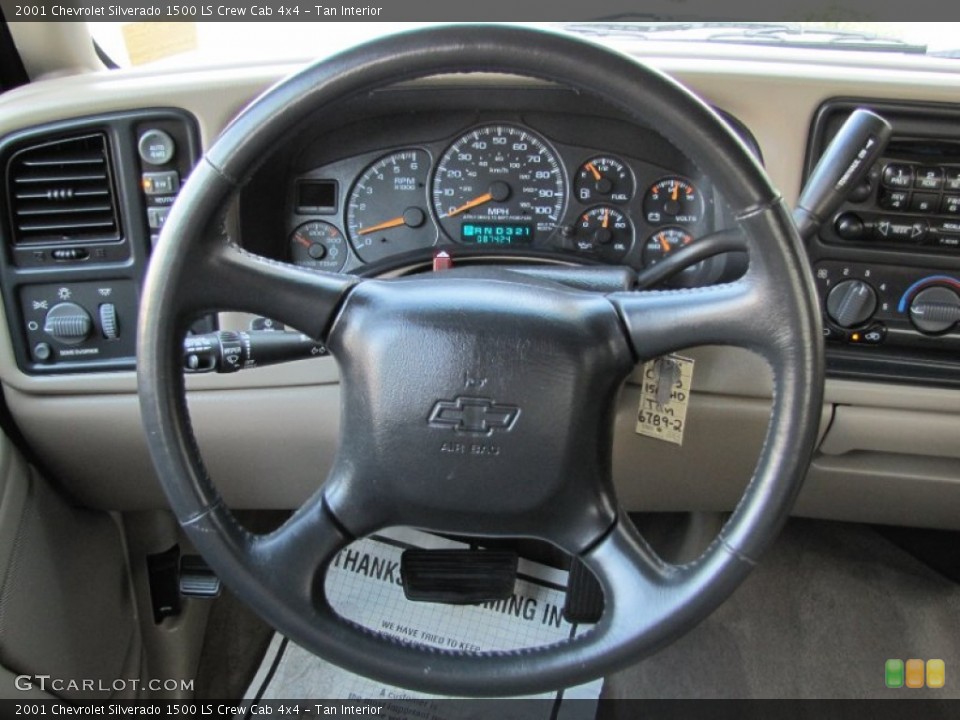 Tan Interior Steering Wheel for the 2001 Chevrolet Silverado 1500 LS Crew Cab 4x4 #69861667
