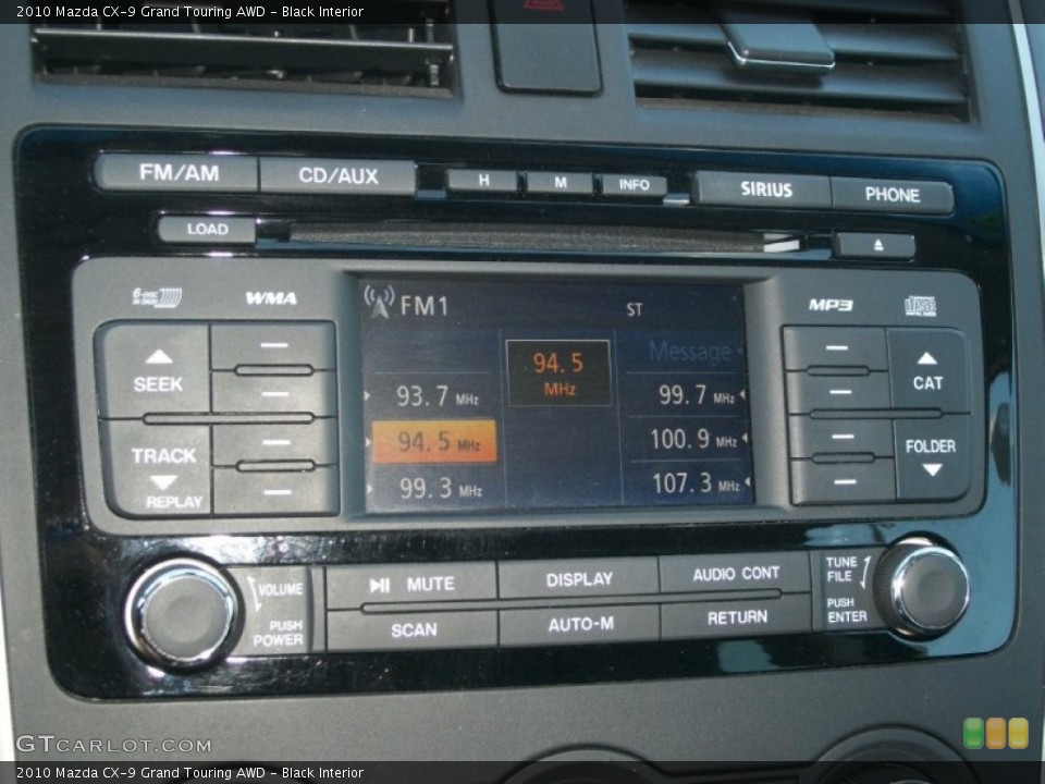 Black Interior Controls for the 2010 Mazda CX-9 Grand Touring AWD #69862795