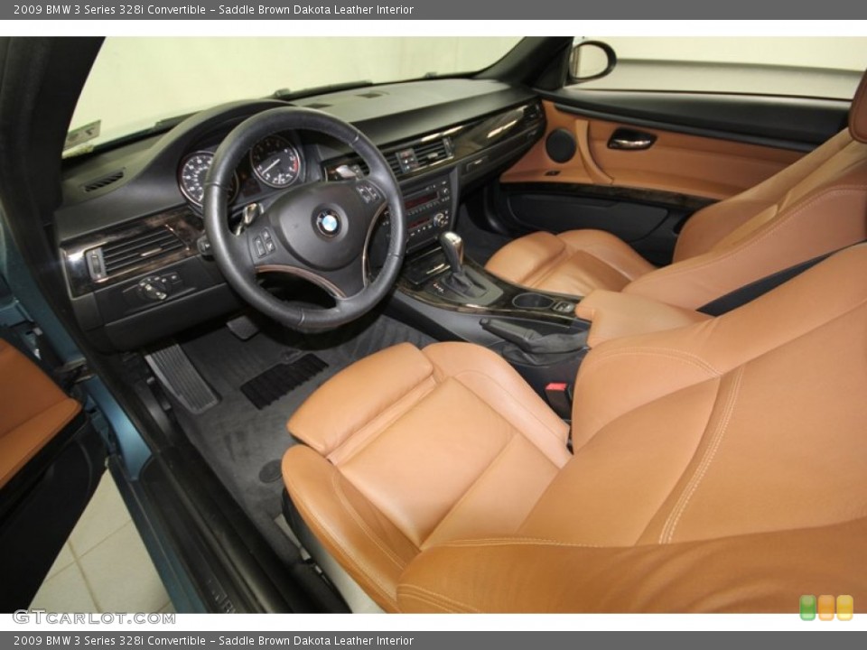Saddle Brown Dakota Leather Interior Prime Interior for the 2009 BMW 3 Series 328i Convertible #69869218