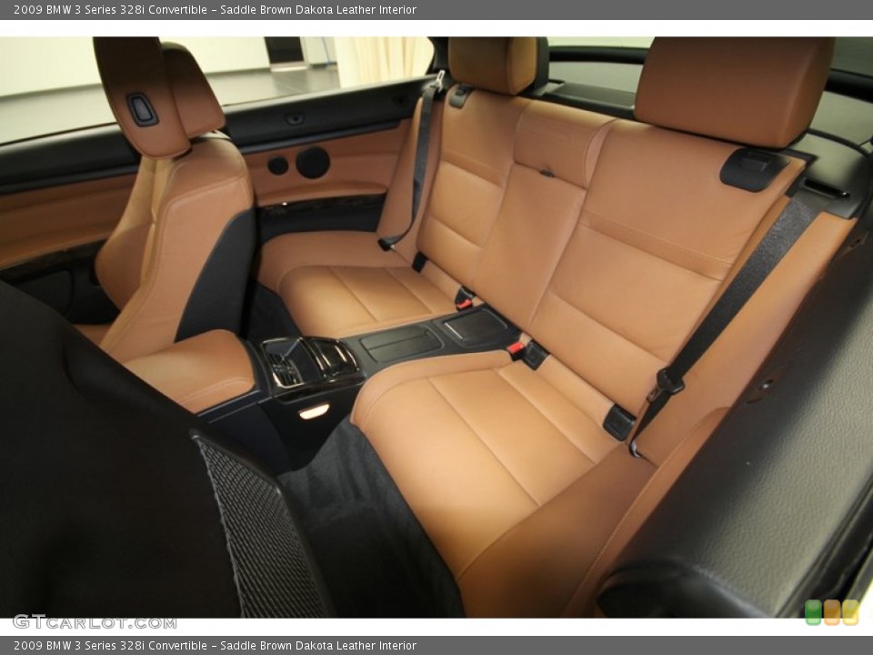 Saddle Brown Dakota Leather Interior Rear Seat for the 2009 BMW 3 Series 328i Convertible #69869262