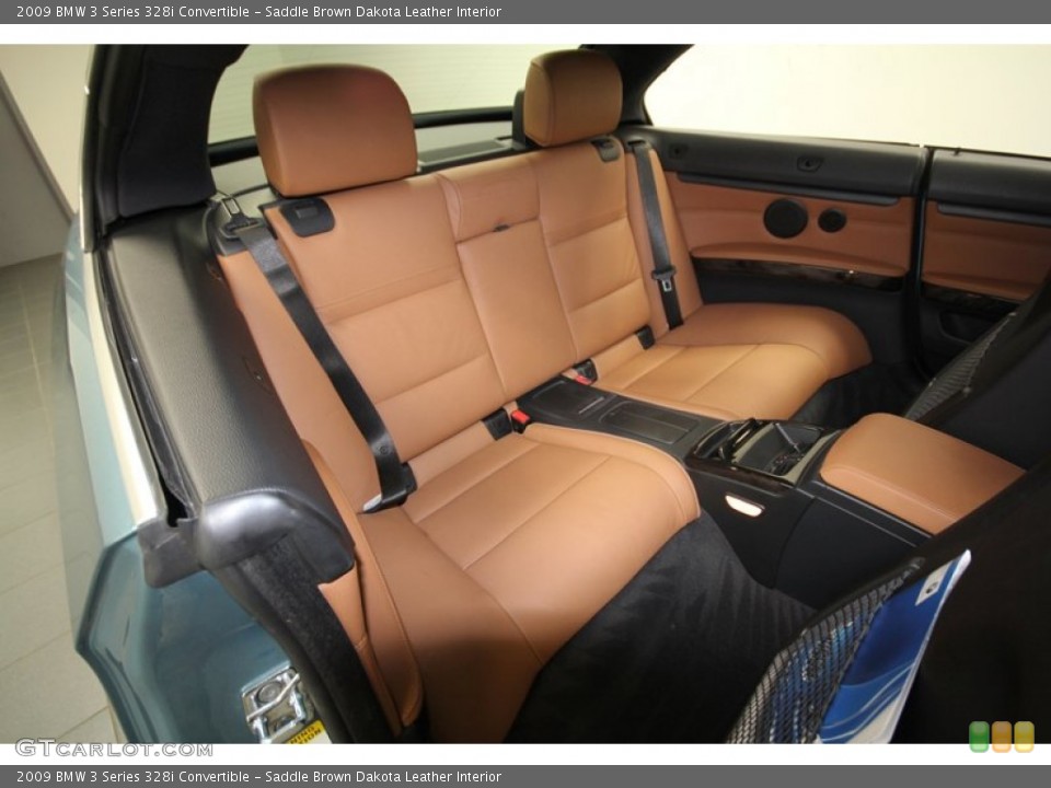 Saddle Brown Dakota Leather Interior Rear Seat for the 2009 BMW 3 Series 328i Convertible #69869389