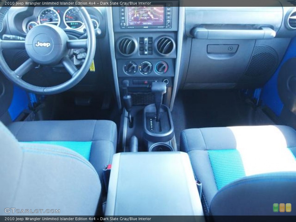Dark Slate Gray/Blue Interior Dashboard for the 2010 Jeep Wrangler Unlimited Islander Edition 4x4 #69869536