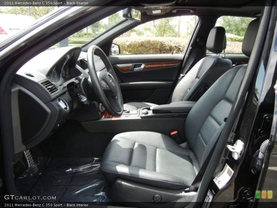 Black Interior Front Seat for the 2011 Mercedes-Benz C 350 Sport #69871444