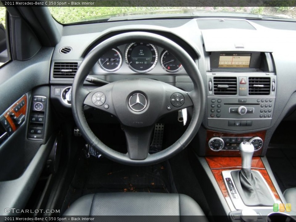 Black Interior Steering Wheel for the 2011 Mercedes-Benz C 350 Sport #69871525