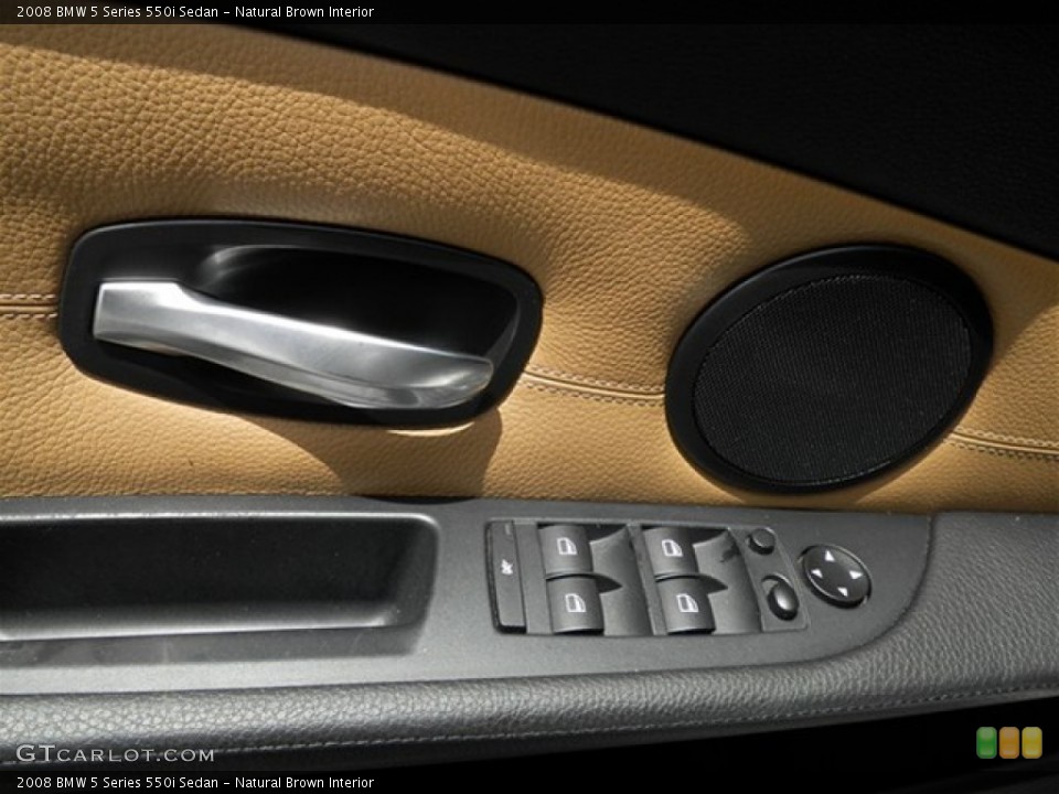 Natural Brown Interior Controls for the 2008 BMW 5 Series 550i Sedan #69872119
