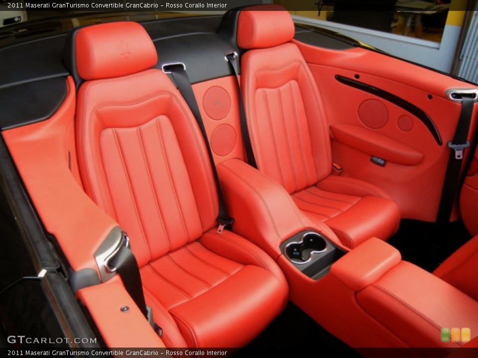 Rosso Corallo Interior Rear Seat for the 2011 Maserati GranTurismo Convertible GranCabrio #69872566