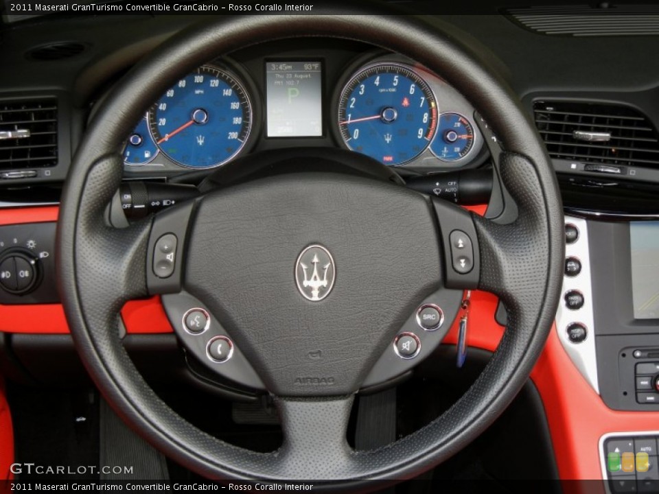 Rosso Corallo Interior Steering Wheel for the 2011 Maserati GranTurismo Convertible GranCabrio #69872614