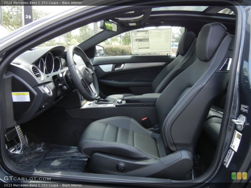 Black Interior Front Seat for the 2013 Mercedes-Benz C 250 Coupe #69873085