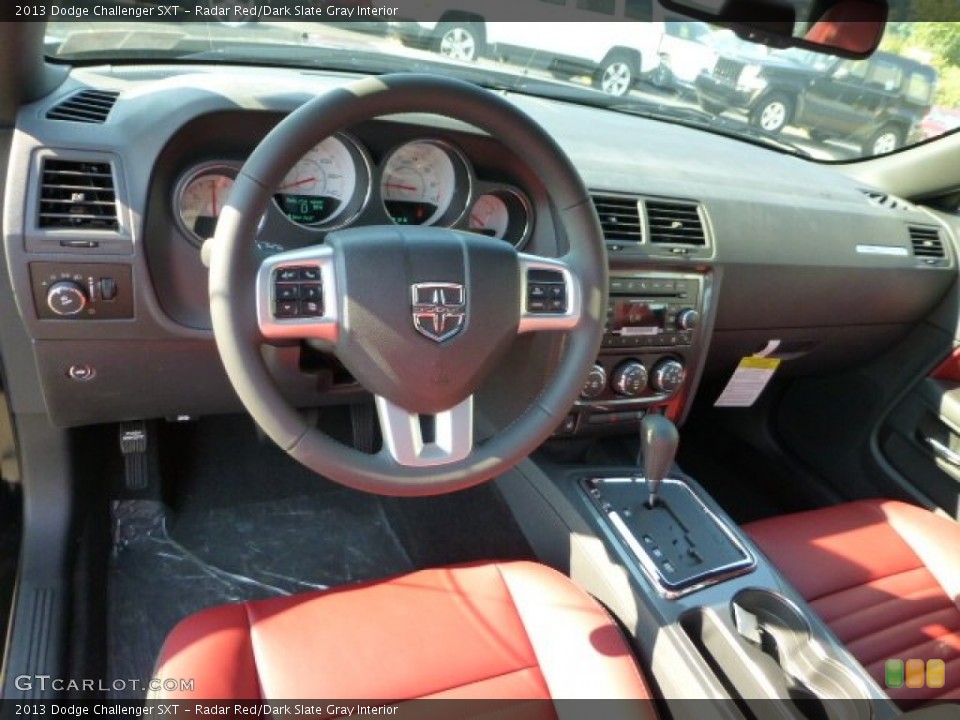 Radar Red/Dark Slate Gray Interior Dashboard for the 2013 Dodge Challenger SXT #69877720