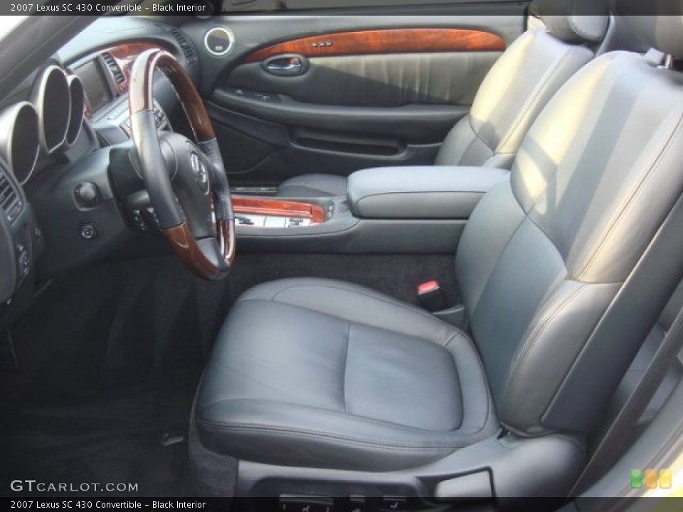 Black Interior Front Seat for the 2007 Lexus SC 430 Convertible #69881377