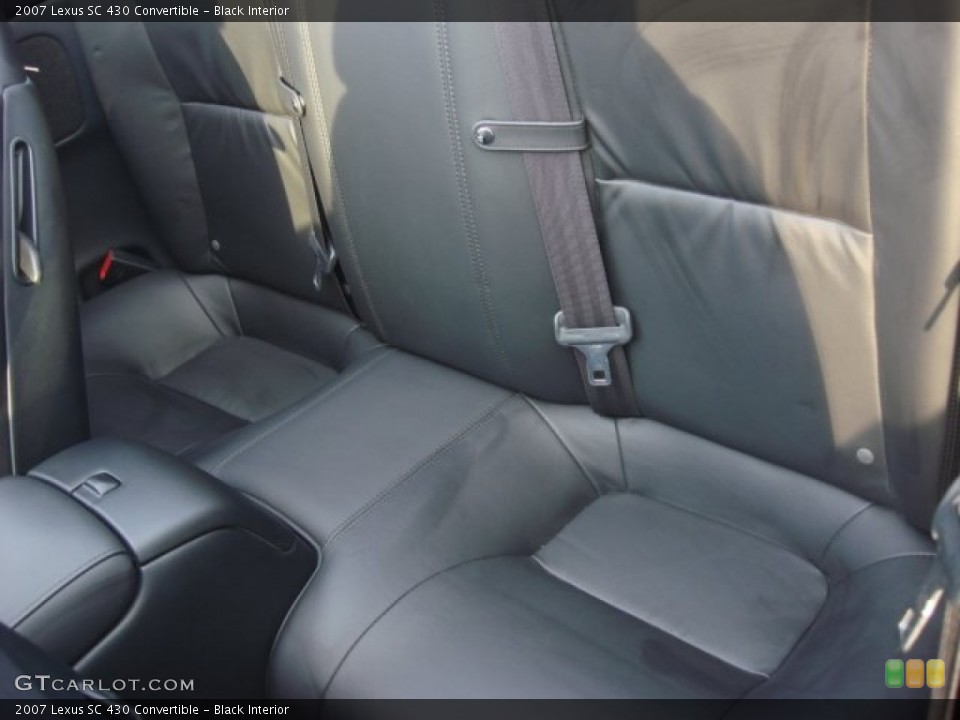 Black Interior Rear Seat for the 2007 Lexus SC 430 Convertible #69881386