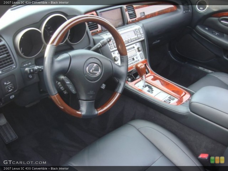 Black Interior Prime Interior for the 2007 Lexus SC 430 Convertible #69881404