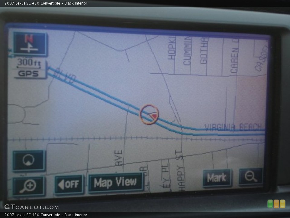 Black Interior Navigation for the 2007 Lexus SC 430 Convertible #69881429