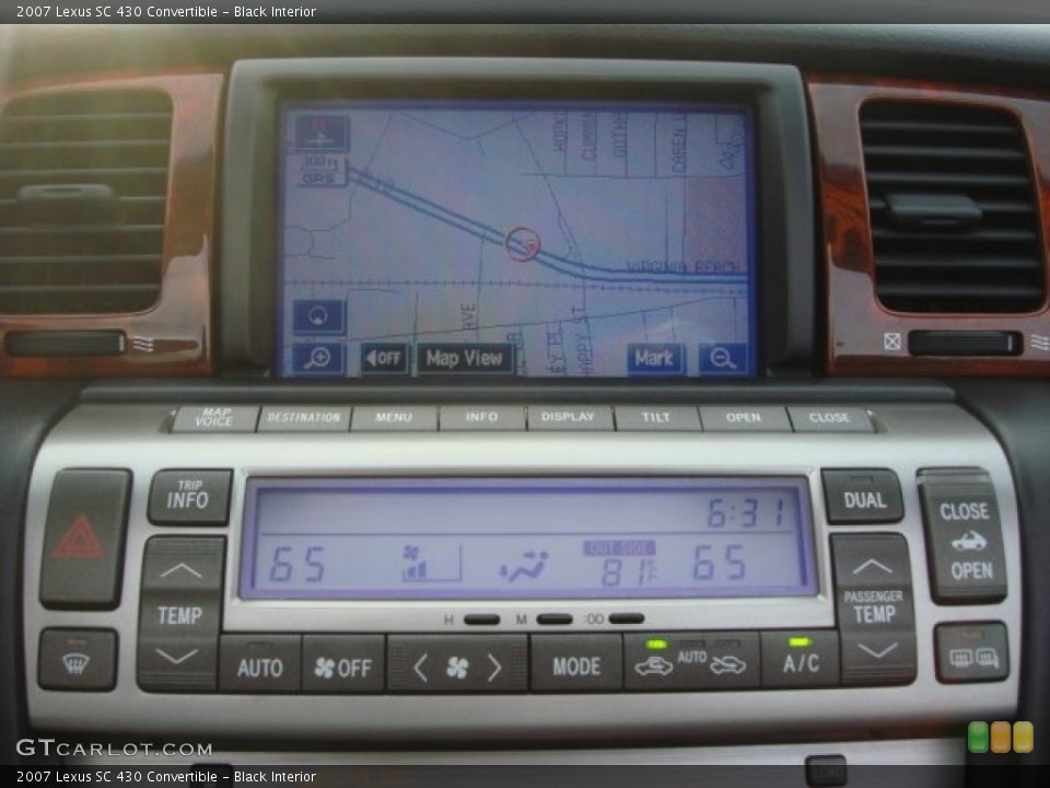 Black Interior Controls for the 2007 Lexus SC 430 Convertible #69881435
