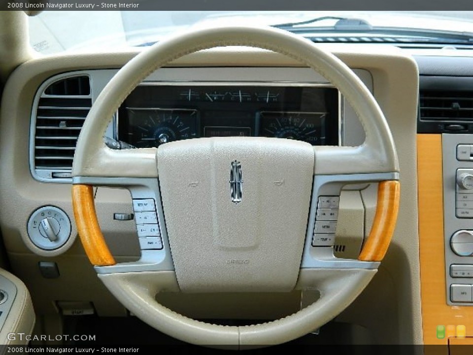 Stone Interior Steering Wheel for the 2008 Lincoln Navigator Luxury #69881617