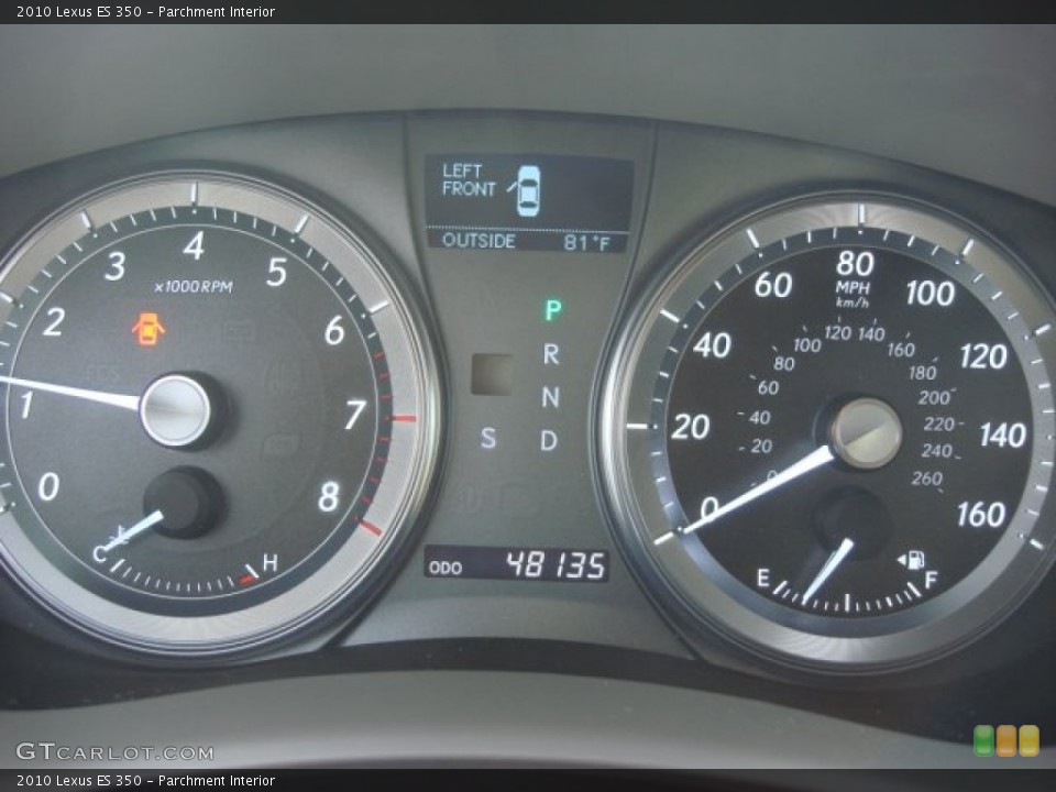 Parchment Interior Gauges for the 2010 Lexus ES 350 #69881631