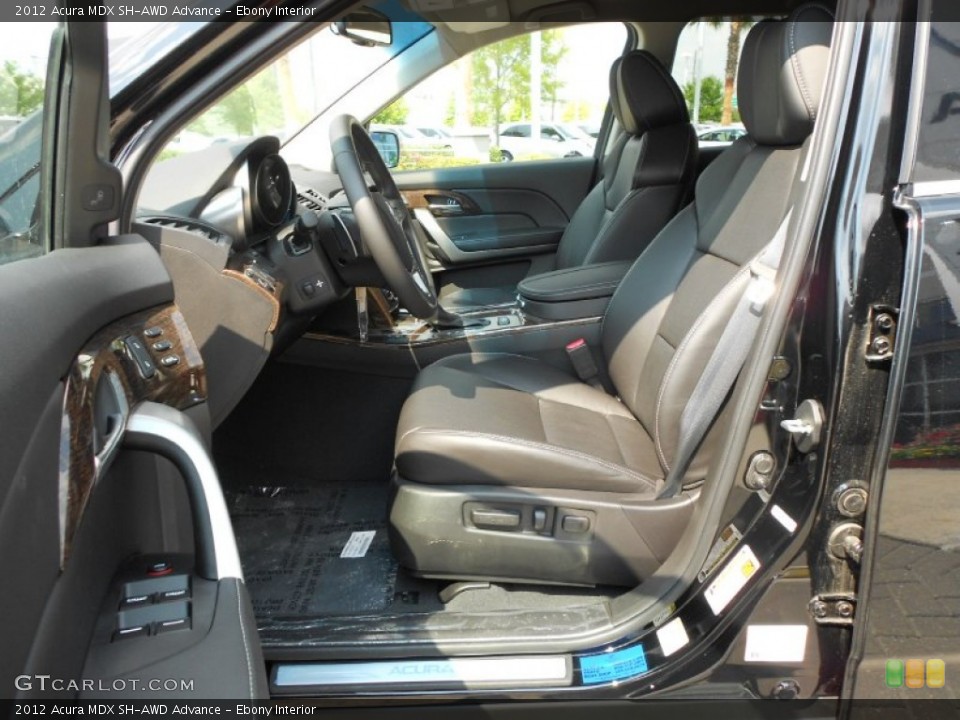Ebony Interior Front Seat for the 2012 Acura MDX SH-AWD Advance #69884686