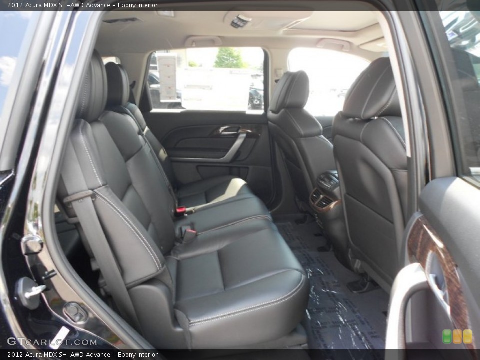 Ebony Interior Rear Seat for the 2012 Acura MDX SH-AWD Advance #69884709