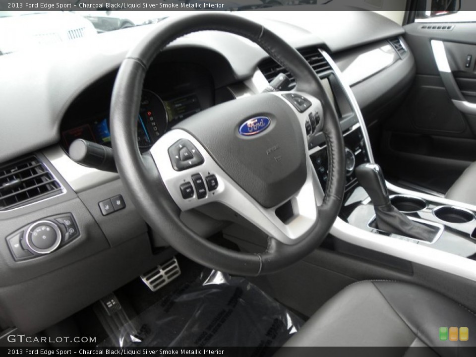 Charcoal Black/Liquid Silver Smoke Metallic Interior Photo for the 2013 Ford Edge Sport #69889072