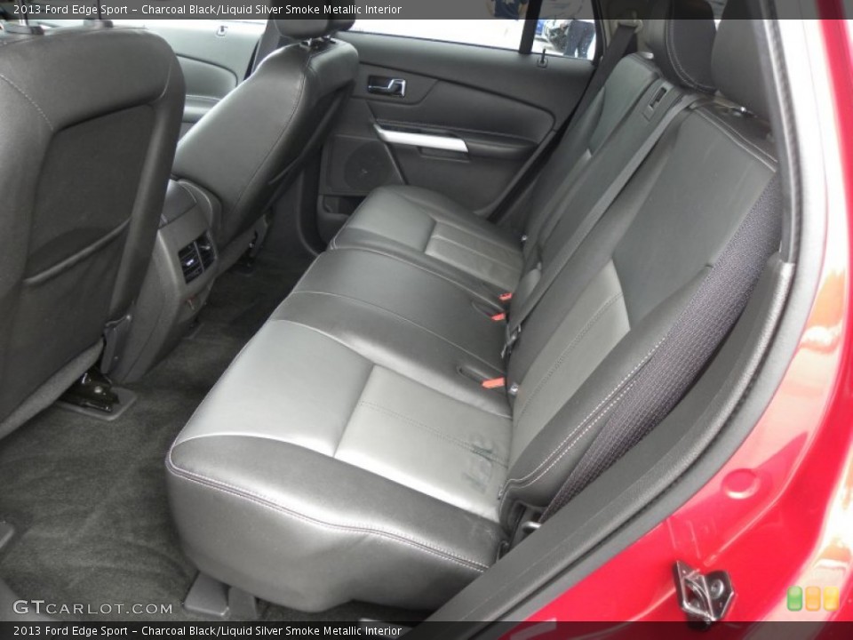 Charcoal Black/Liquid Silver Smoke Metallic Interior Rear Seat for the 2013 Ford Edge Sport #69889102