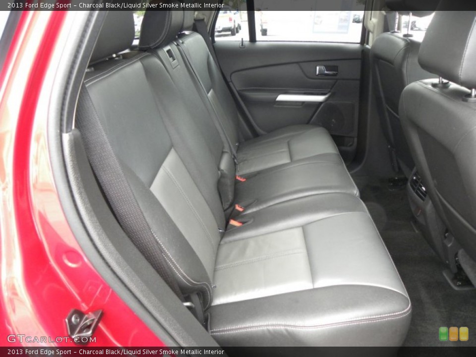 Charcoal Black/Liquid Silver Smoke Metallic Interior Rear Seat for the 2013 Ford Edge Sport #69889139