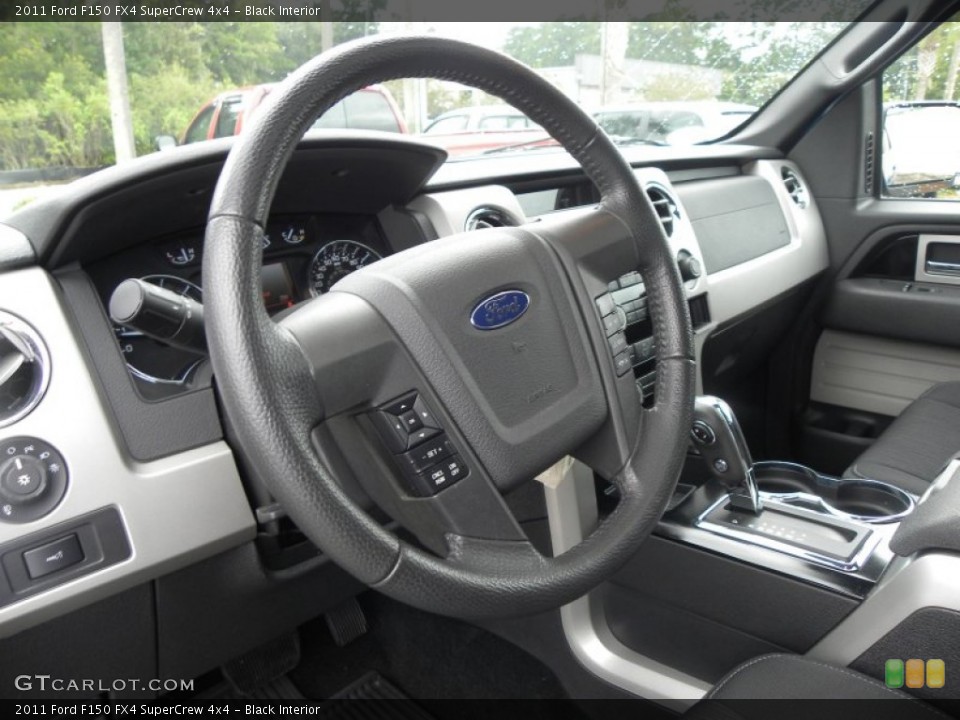 Black Interior Steering Wheel for the 2011 Ford F150 FX4 SuperCrew 4x4 #69889698
