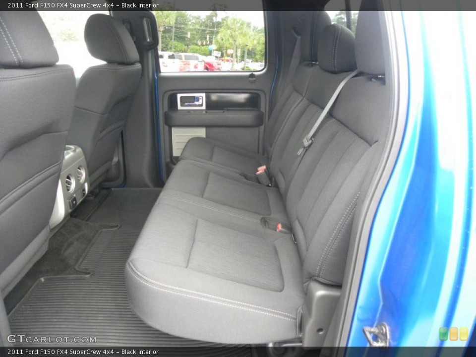 Black Interior Rear Seat for the 2011 Ford F150 FX4 SuperCrew 4x4 #69889741