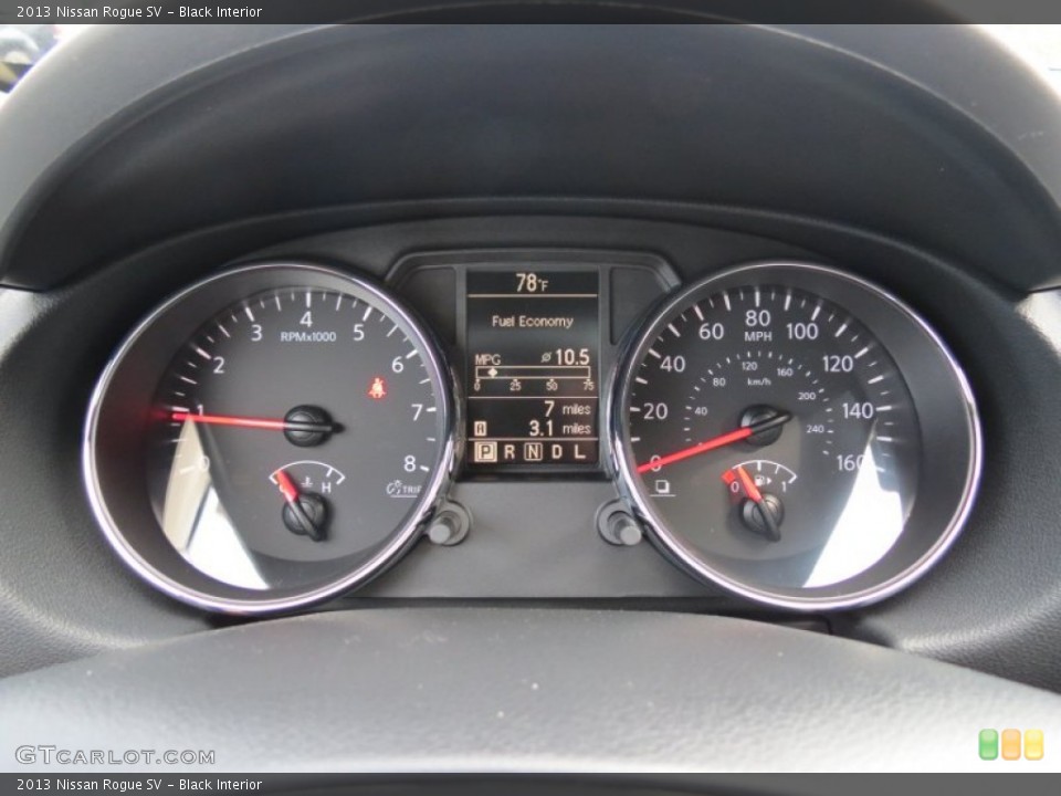 Black Interior Gauges for the 2013 Nissan Rogue SV #69890932