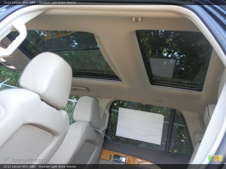 Medium Light Stone Interior Sunroof for the 2013 Lincoln MKX AWD #69893034
