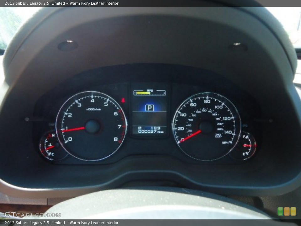 Warm Ivory Leather Interior Gauges for the 2013 Subaru Legacy 2.5i Limited #69895702