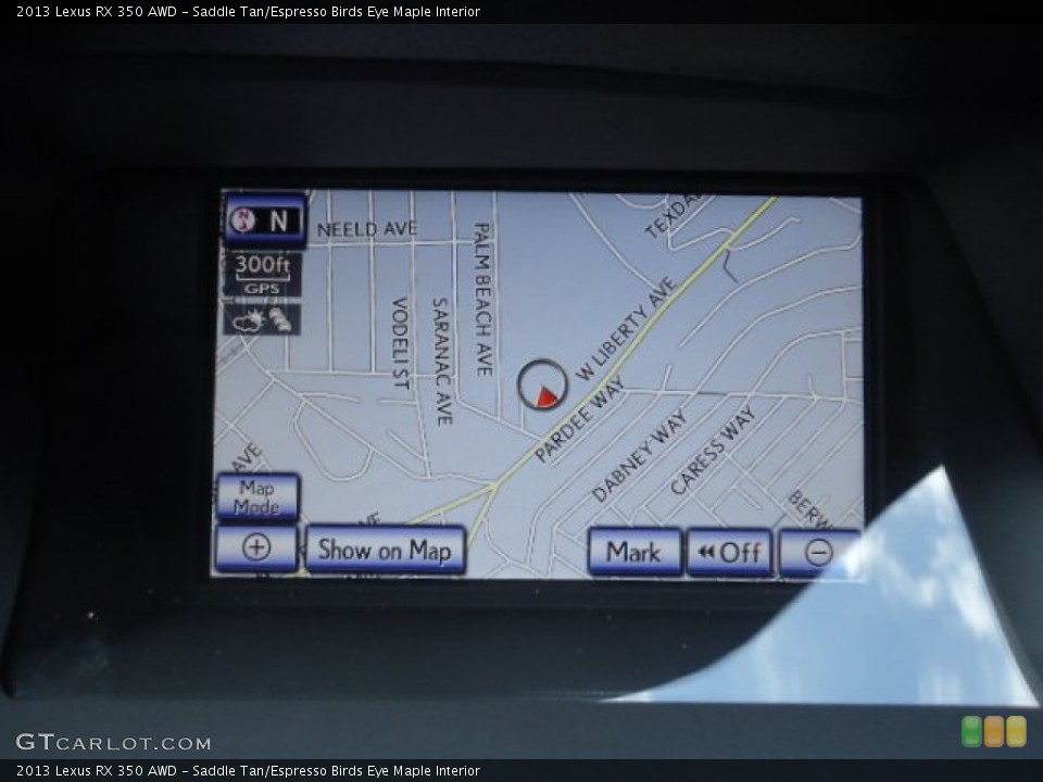 Saddle Tan/Espresso Birds Eye Maple Interior Navigation for the 2013 Lexus RX 350 AWD #69901105