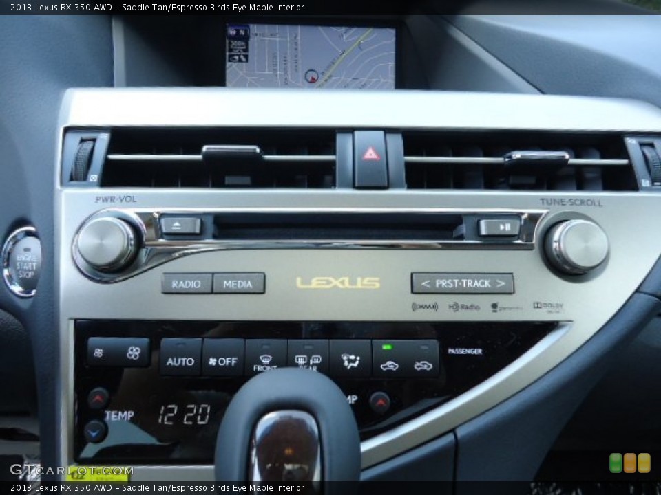 Saddle Tan/Espresso Birds Eye Maple Interior Controls for the 2013 Lexus RX 350 AWD #69901117