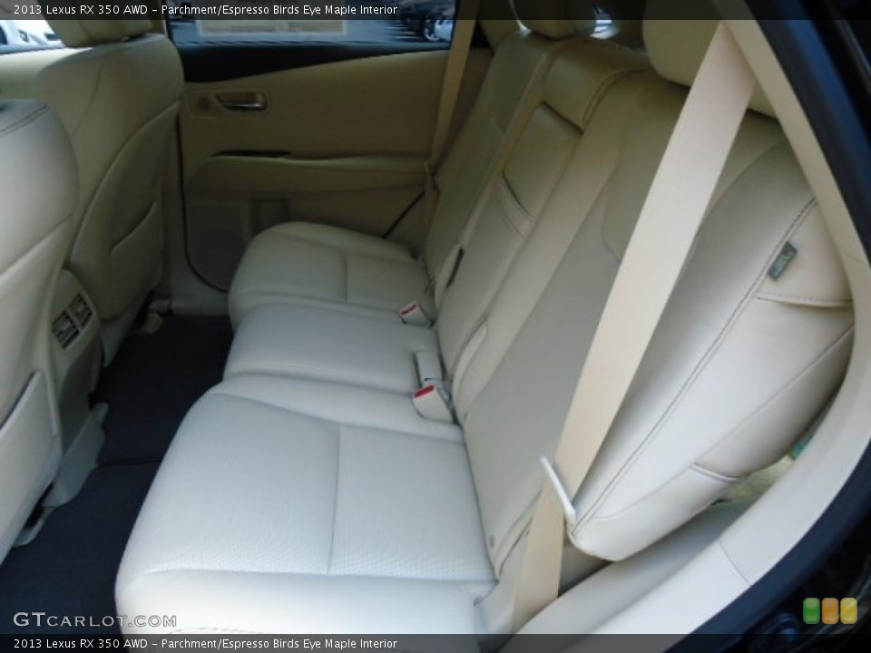 Parchment/Espresso Birds Eye Maple Interior Rear Seat for the 2013 Lexus RX 350 AWD #69901192