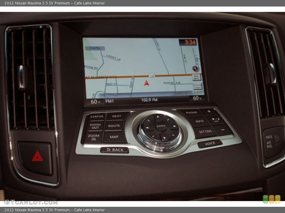 Cafe Latte Interior Navigation for the 2012 Nissan Maxima 3.5 SV Premium #69906152