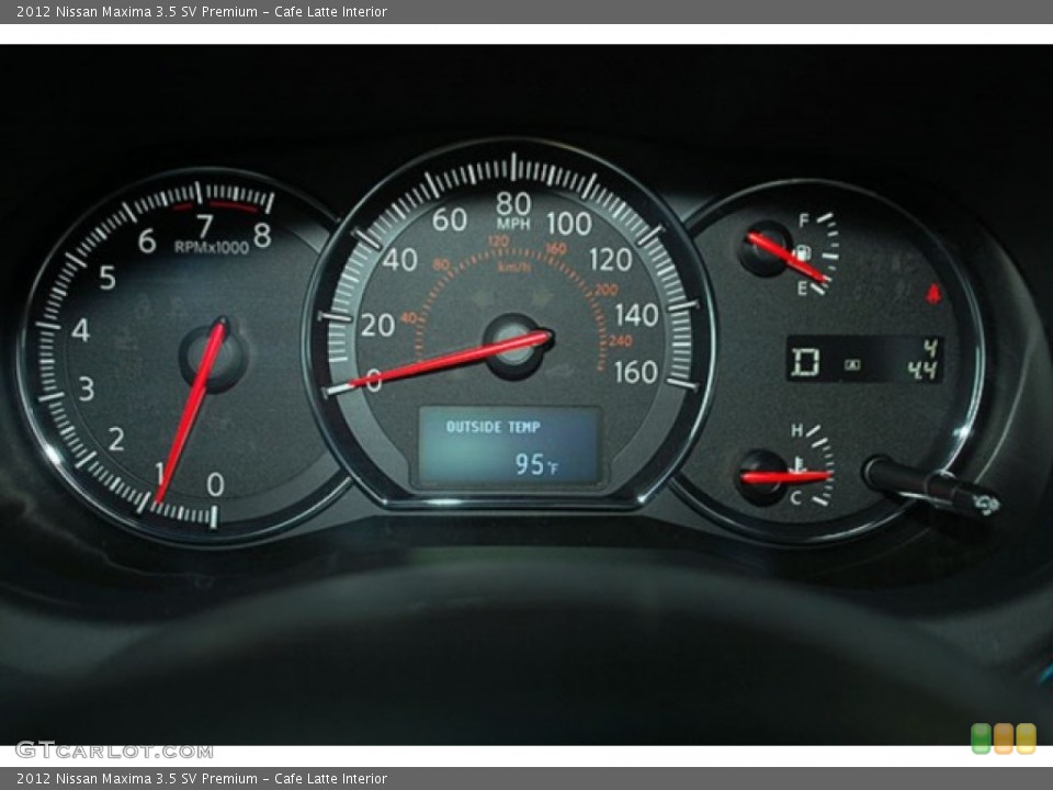 Cafe Latte Interior Gauges for the 2012 Nissan Maxima 3.5 SV Premium #69906176