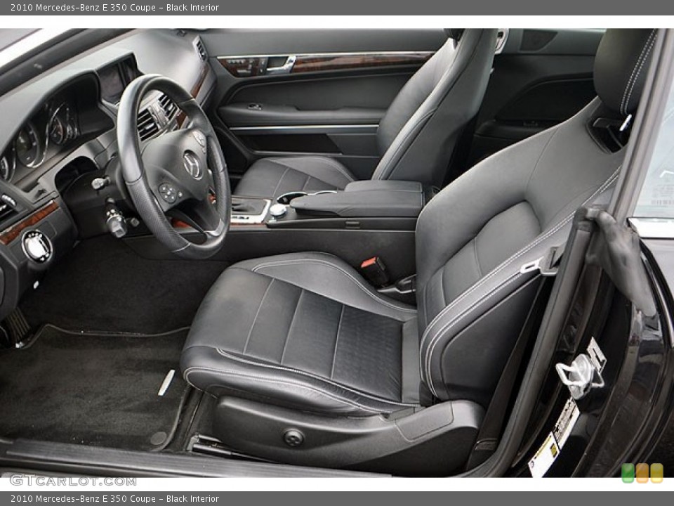Black Interior Front Seat for the 2010 Mercedes-Benz E 350 Coupe #69907208