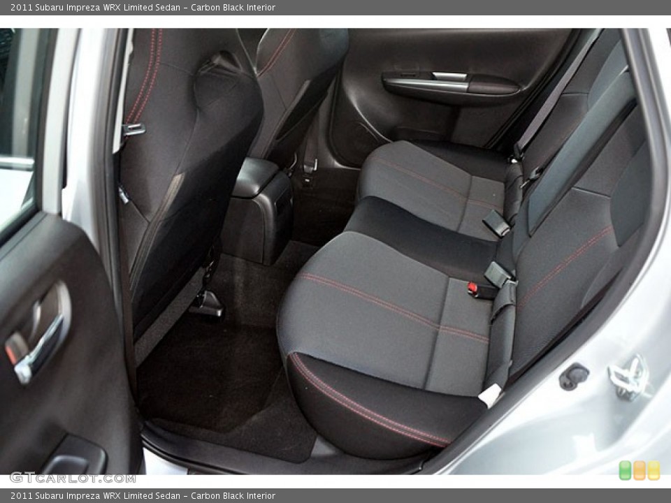 Carbon Black Interior Rear Seat for the 2011 Subaru Impreza WRX Limited Sedan #69909545