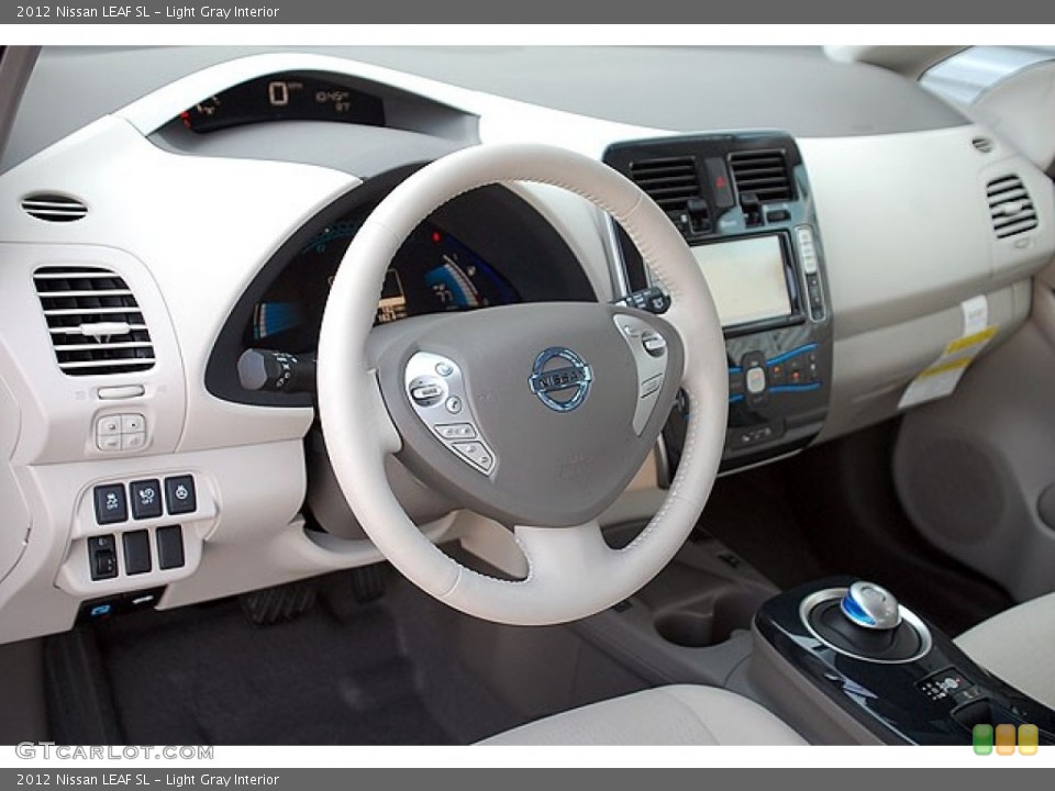 Light Gray Interior Dashboard for the 2012 Nissan LEAF SL #69910175