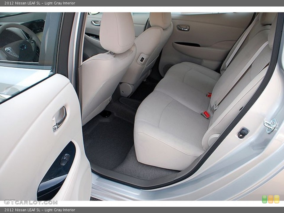 Light Gray Interior Rear Seat for the 2012 Nissan LEAF SL #69910193